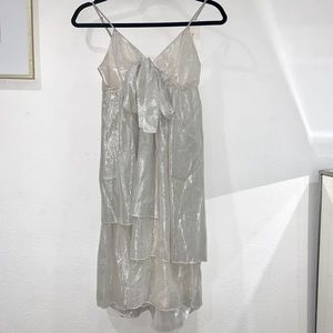 Poleci Silk Tiered Dress